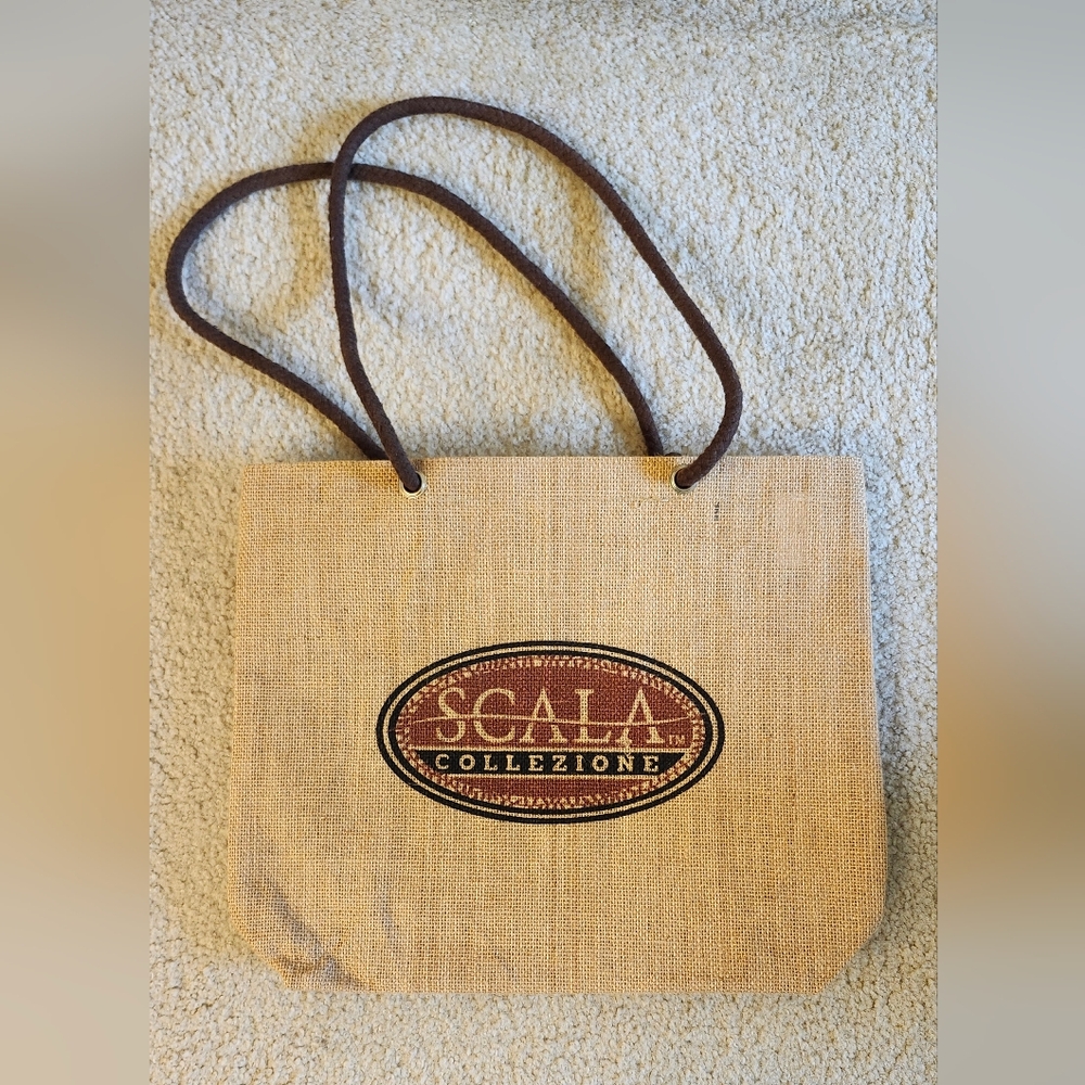 100% Jute Tote Bag The Dorfman Pacific Company-Scala, 14" X 12" New without tags